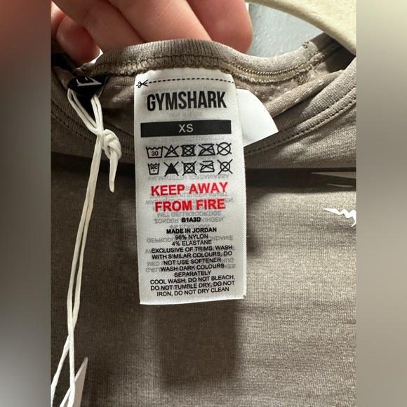 NWT Gymshark VITAL SEAMLESS 2.0 LONG SLEEVE CROP TOP-Brown - Picture 7 of 10